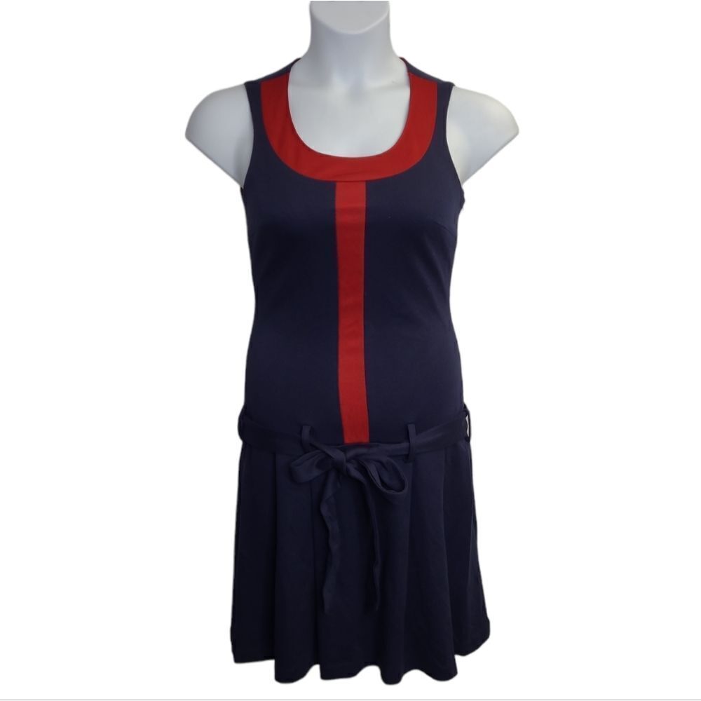 NEW Y2K Betsey Johnson nautical navy blue pleated sleeveless 2006 runway dress 4